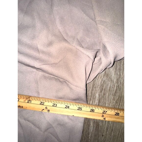 Worthington Womens Sheer Button-Up Blouse 2X Taupe Long Sleeve Lightweight Polye - Picture 6 of 6